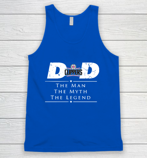 LA Clippers NBA Basketball Dad The Man The Myth The Legend Tank Top - Image 5