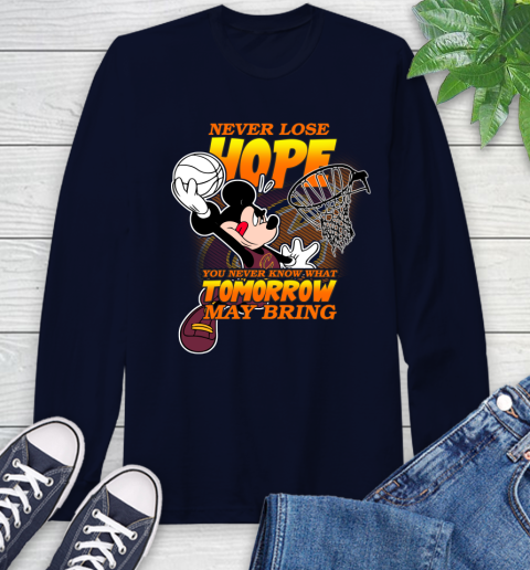 Cleveland Cavaliers NBA Basketball Mickey Disney Never Lose Hope Long Sleeve T-Shirt 3