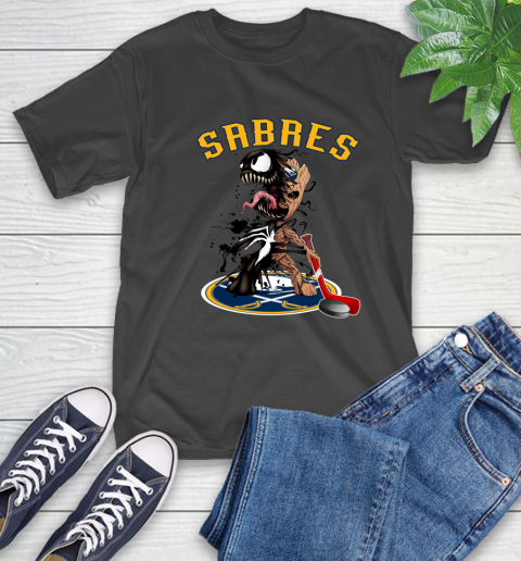 NHL Buffalo Sabres Hockey Venom Groot Guardians Of The Galaxy T-Shirt 2