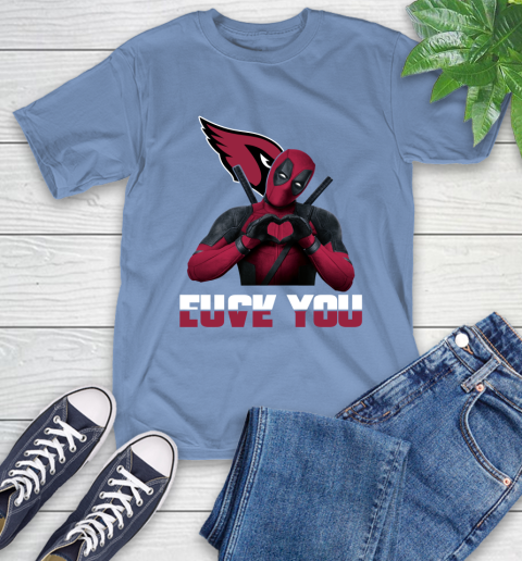 NHL Arizona Cardinals Deadpool Love You Fuck You Football Sports T-Shirt - Image 13