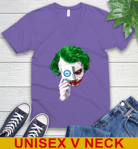 Philadelphia 76ers NBA Basketball Joker Card Shirt V-Neck T-Shirt 8