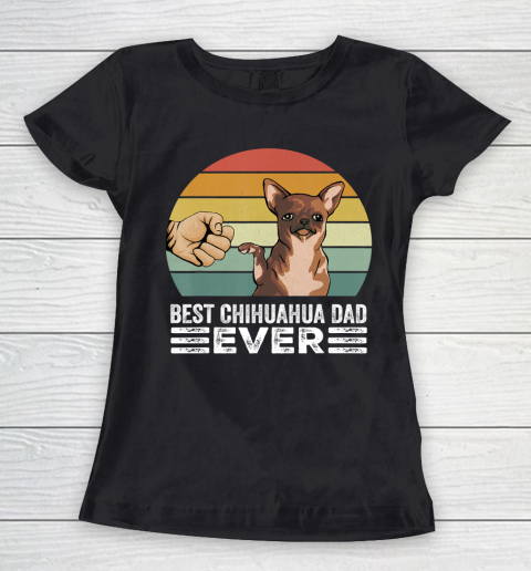 Father gift shirt Vintage Retro Best Chihuahua Dad Ever Dog Lover Gift T Shirt Women's T-Shirt