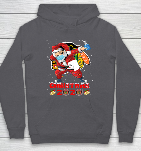 Chicago Blackhawks Funny Santa Claus Dabbing Christmas 2020 NHL Hoodie 4