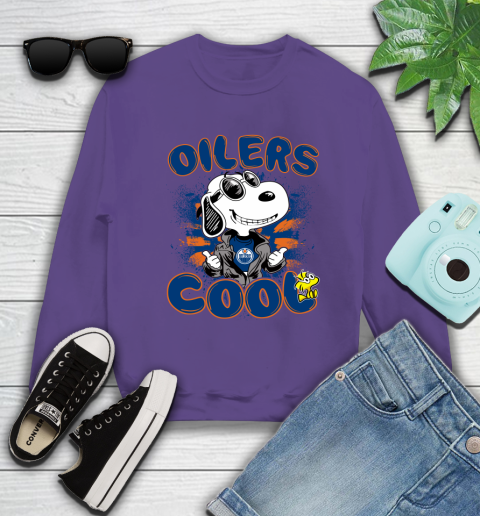 NHL Hockey Edmonton Oilers Cool Snoopy Shirt Sweatshirt - Image 5