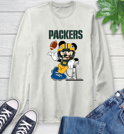 NFL Green Bay Packers Mickey Mouse Disney Super Bowl Football T Shirt Long Sleeve T-Shirt 12