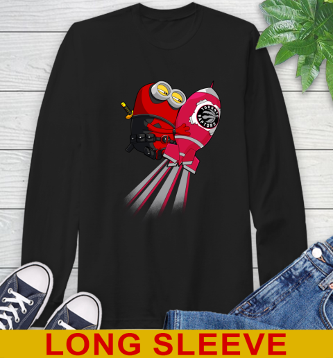 NBA Basketball Toronto Raptors Deadpool Minion Marvel Shirt Long Sleeve T-Shirt