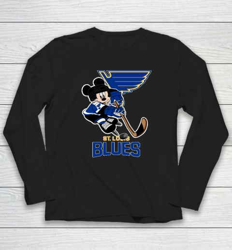 NHL St.Louis Blues Mickey Mouse Disney Hockey Long Sleeve T-Shirt