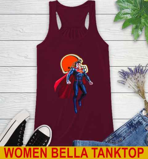 NFL Superman DC Sports Football Cleveland Browns Racerback Tank 3