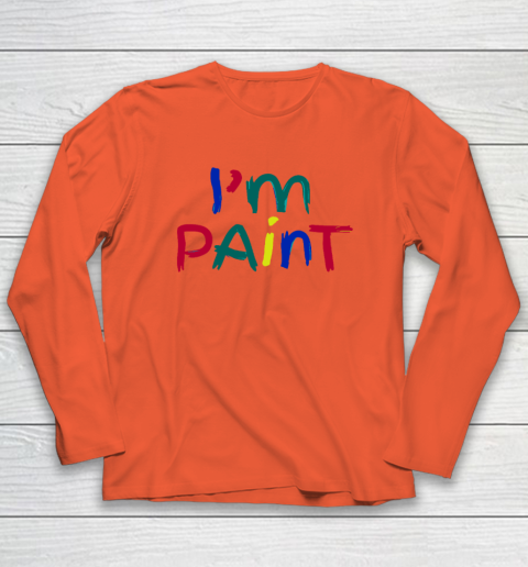 I Heart Love To Finger Paint Couple Valentine I'm Paint Long Sleeve T-Shirt 3