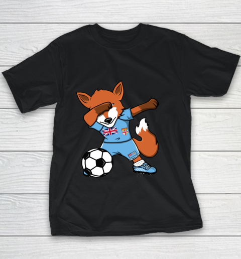 Dabbing Fox Fiji Soccer Fans Jersey Fijian Football Lovers Youth T-Shirt