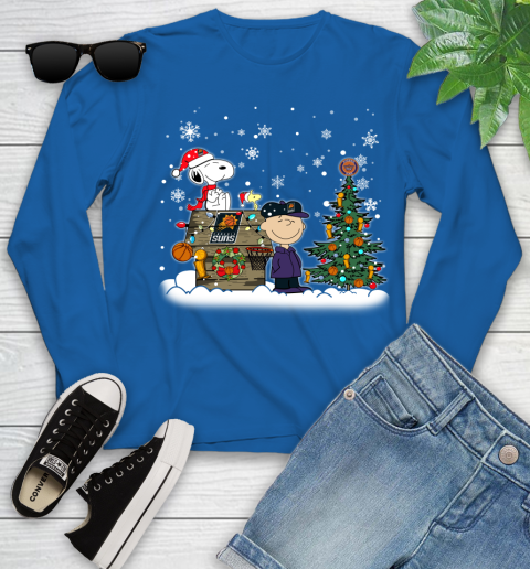 Phoenix Suns NBA Basketball Christmas The Peanuts Movie Snoopy Championship Youth Long Sleeve 10