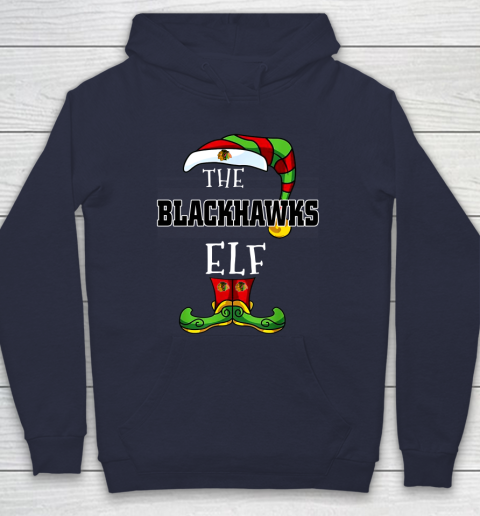 Chicago Blackhawks Christmas ELF Funny NHL Hoodie 2