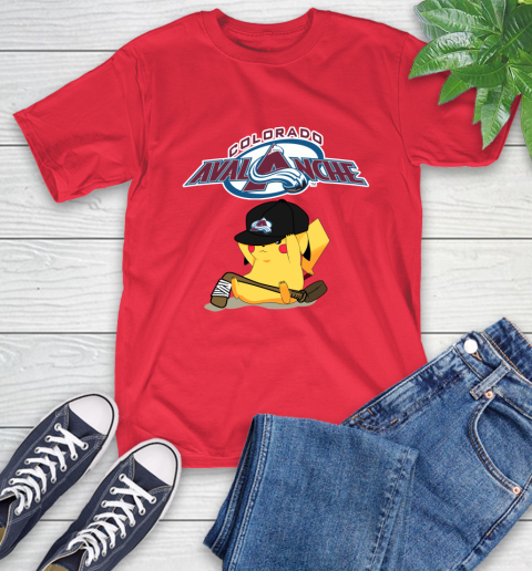 NHL Pikachu Hockey Sports Colorado Avalanche T-Shirt 10