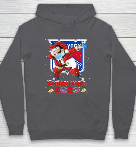 New York Rangers Funny Santa Claus Dabbing Christmas 2020 NHL Hoodie 4