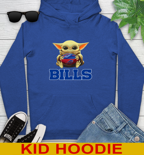 NFL Football Buffalo Bills Baby Yoda Star Wars Shirt Youth Hoodie 10