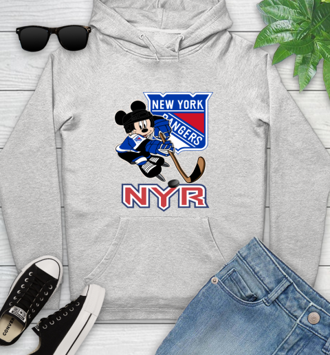 NHL New York Rangers Mickey Mouse Disney Hockey T Shirt Youth Hoodie