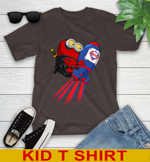 MLB Baseball Philadelphia Phillies Deadpool Minion Marvel Shirt Youth T-Shirt 6