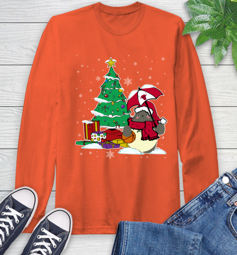 Chicago Bulls NBA Basketball Cute Tonari No Totoro Christmas Sports Long Sleeve T-Shirt 4