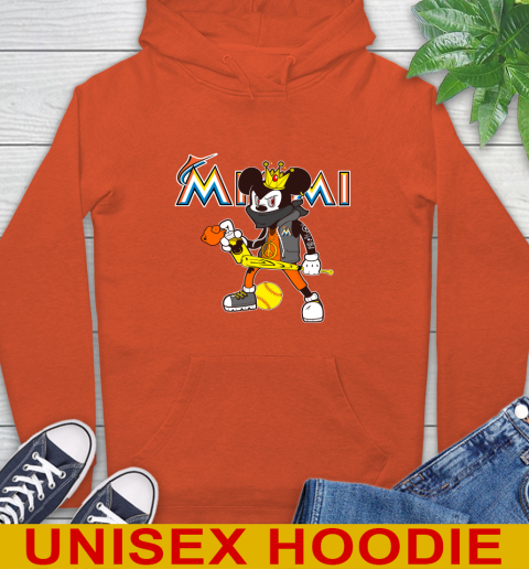 Miami Marlins MLB Baseball Mickey Peace Sign Sports Hoodie 5