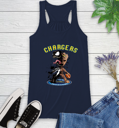 NFL San Diego Chargers Football Venom Groot Guardians Of The Galaxy Racerback Tank 12