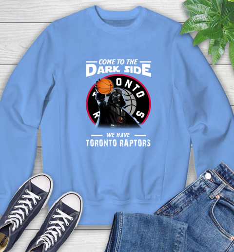 NBA Come To The Dark Side We Have Toronto Raptors Star Wars Darth Vader Basketball Sweatshirt 11