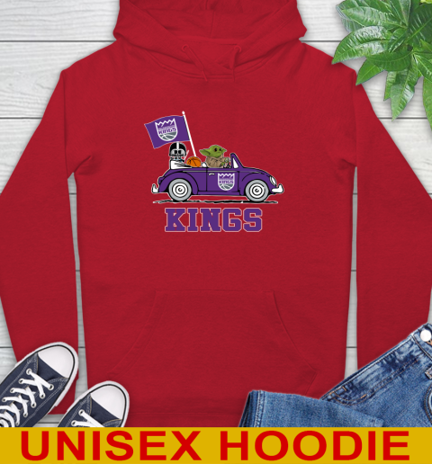 NBA Basketball Sacramento Kings Darth Vader Baby Yoda Driving Star Wars Shirt Hoodie 10