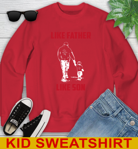 Houston Rockets NBA Basketball Like Father Like Son Sports Youth Sweatshirt 7