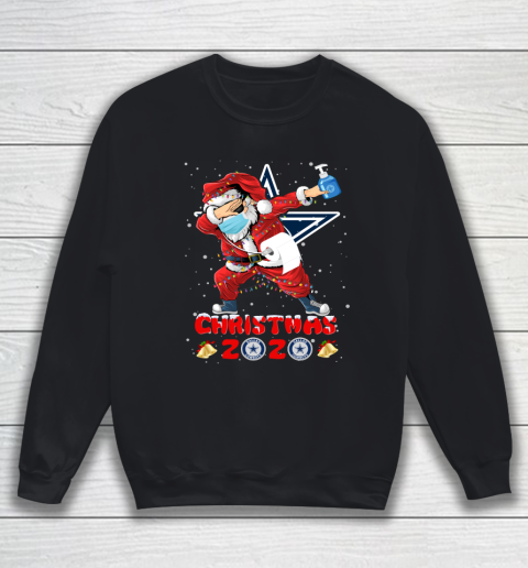 Dallas Cowboys Funny Santa Claus Dabbing Christmas 2020 NFL Sweatshirt