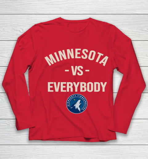 Minnesota Timberwolves Vs Everybody Youth Long Sleeve 8