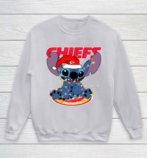 Kansas City Chiefs NFL Football noel stitch Christmas Youth Sweatshirt 2