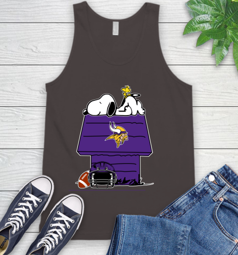Minnesota Vikings NFL Football Snoopy Woodstock The Peanuts Movie Tank Top 7