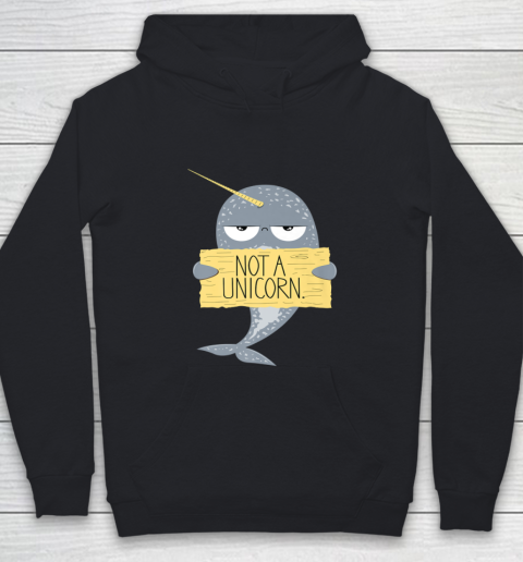 Not A Unicorn Cute Funny Narwhal Graphic Youth Hoodie