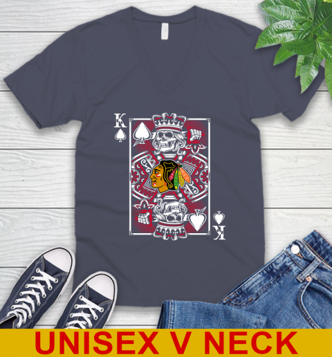 Chicago Blackhawks NHL Hockey The King Of Spades Death Cards Shirt V-Neck T-Shirt 8 Chicago Blackhawks NHL Hockey The King Of Spades Death Cards Shirt V-Neck T-Shirt - Image 8