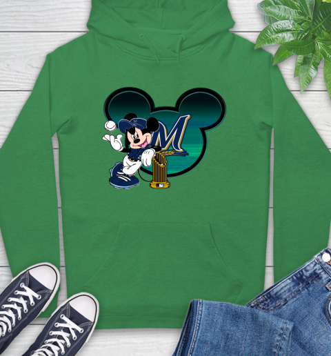 MLB Milwaukee Brewers The Commissioner's Trophy Mickey Mouse Disney Hoodie 8
