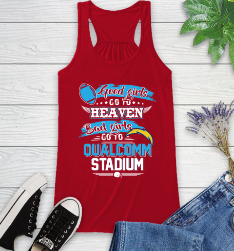 Los Angeles Chargers NFL Bad Girls Go To Qualcomm Stadium Shirt Racerback Tank 5