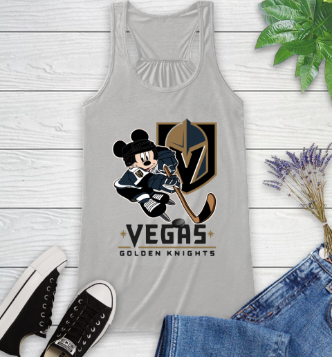 NHL Vegas Golden Knights Mickey Mouse Disney Hockey T Shirt Racerback Tank