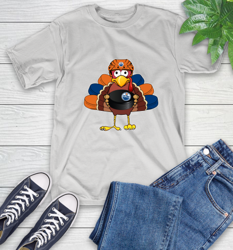 Edmonton Oilers Turkey Thanksgiving Day T-Shirt