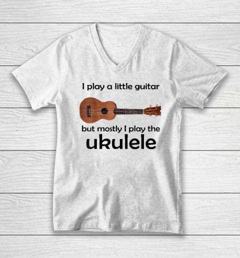 Funny Ukulele Pun T Shirts Little Guitar V-Neck T-Shirt