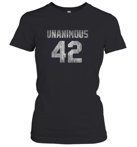New York 42 Baseball Unanimous HOF Distressed Mo Hero Women's T-Shirt