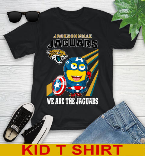 NFL Football Jacksonville Jaguars Captain America Marvel Avengers Minion Shirt Youth T-Shirt