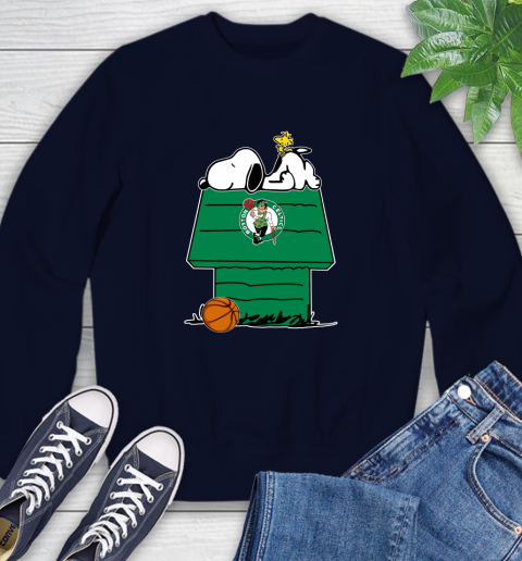Boston Celtics NBA Basketball Snoopy Woodstock The Peanuts Movie Sweatshirt 3