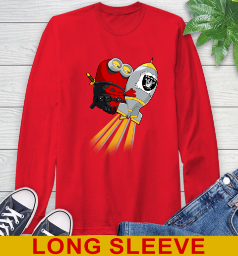 NFL Football Oakland Raiders Deadpool Minion Marvel Shirt Long Sleeve T-Shirt 12
