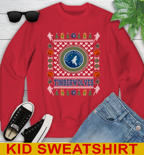 Minnesota Timberwolves Merry Christmas NBA Basketball Loyal Fan Youth Sweatshirt 7