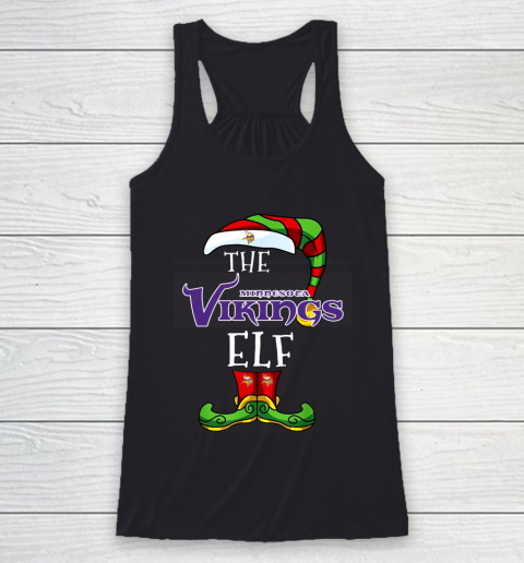 Minnesota Vikings Christmas ELF Funny NFL Racerback Tank