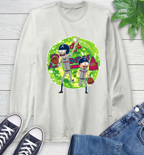 MLB Atlanta Braves Rick And Morty Baseball Sports Long Sleeve T-Shirt 12