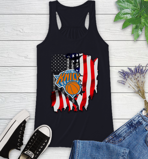 New York Knicks NBA Basketball American Flag Racerback Tank 9