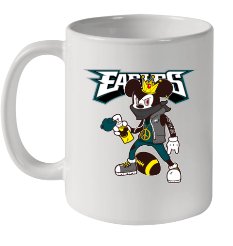 Philadelphia Eagles NFL Football Mickey Peace Sign Sports Ceramic Mug 11oz