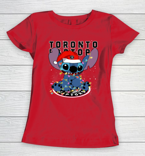 Toronto Raptors NBA noel stitch Basketball Christmas Women's T-Shirt 7