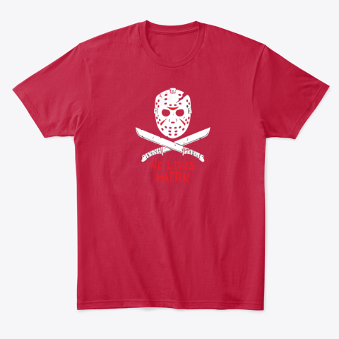 jzu9 no lives matter jasonblack classic t shirt 2 front red