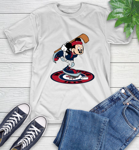 NHL Hockey Winnipeg Jets Cheerful Mickey Disney Shirt T-Shirt 2